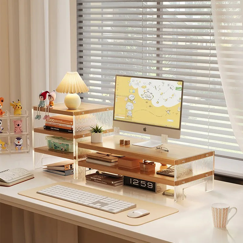 Acrylic monitor stand and desk riser