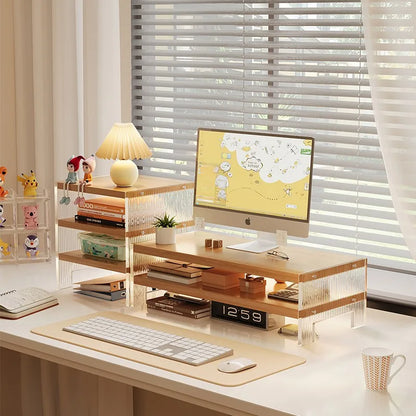 Acrylic monitor stand and desk riser