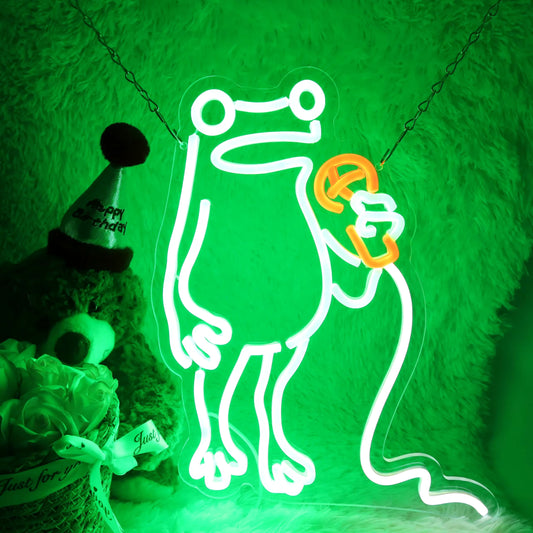 Singing frog neon sign USB LED music light