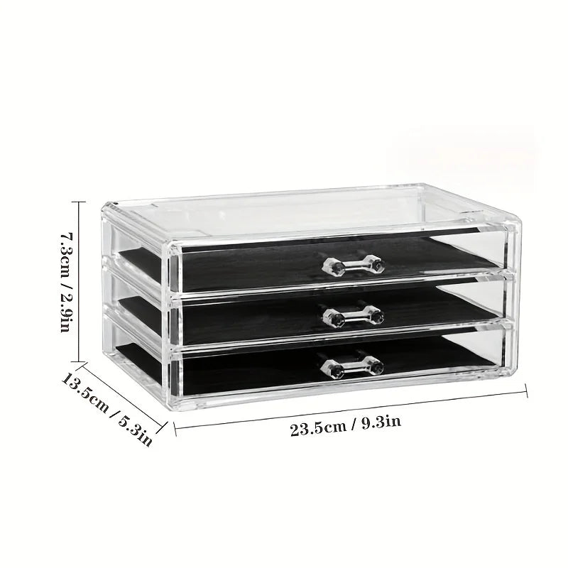 Clear plastic desk drawers, stackable drawer unit, view 6