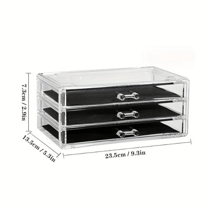 Clear plastic desk drawers, stackable drawer unit, view 6