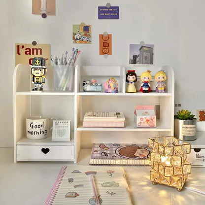 White 2 tier desk shelf
