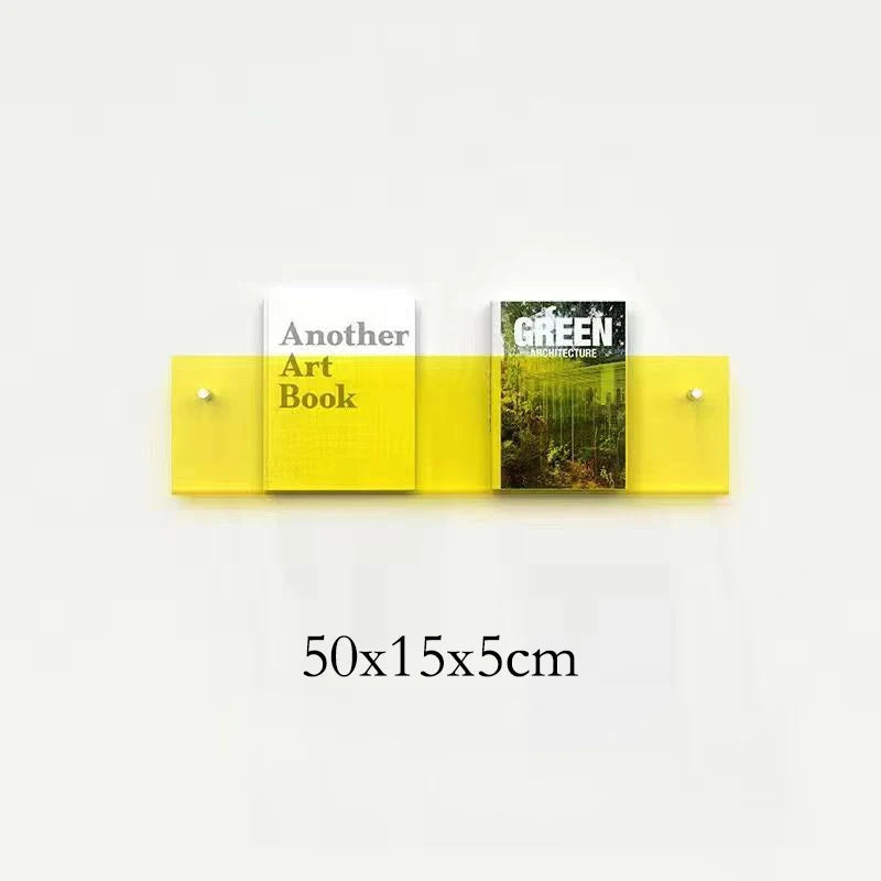 40cm acrylic magazine rack wall mounted display