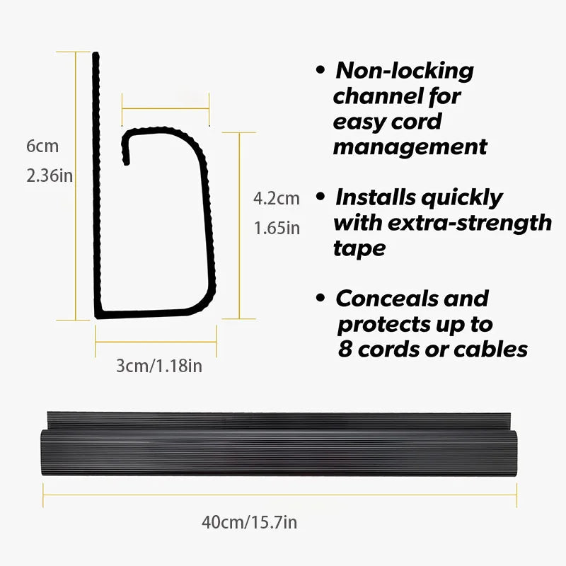Cables being fed into the cable cover