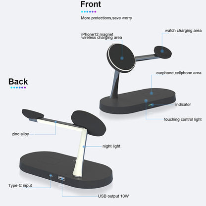 3 in 1 magnetic wireless charging station, view 4