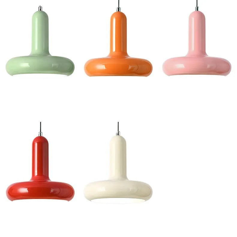 Bedside Pendant Light, 3-Color Dimmable Mushroom Lamp