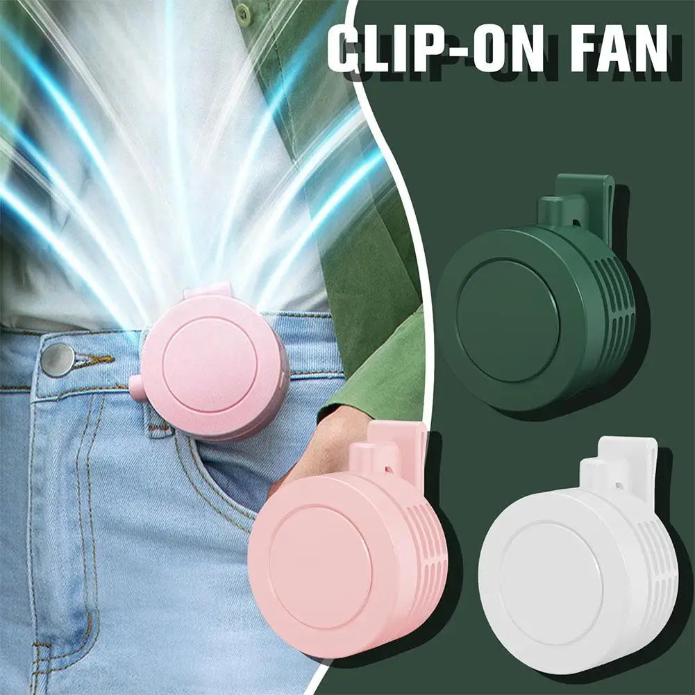 Bladeless Mini USB Rechargeable Fan Portable Clip-On Neck Hanging Personal Cooling Fan for Home, Office & Travel