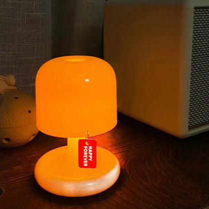 Sunset night light USB rechargeable LED table lamp with warm glow, compact bedside lighting