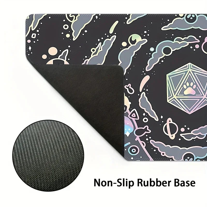 Large desk mat with a cat paw design, view 2