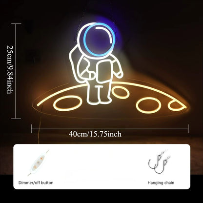Astronaut neon sign birthday gift for boys