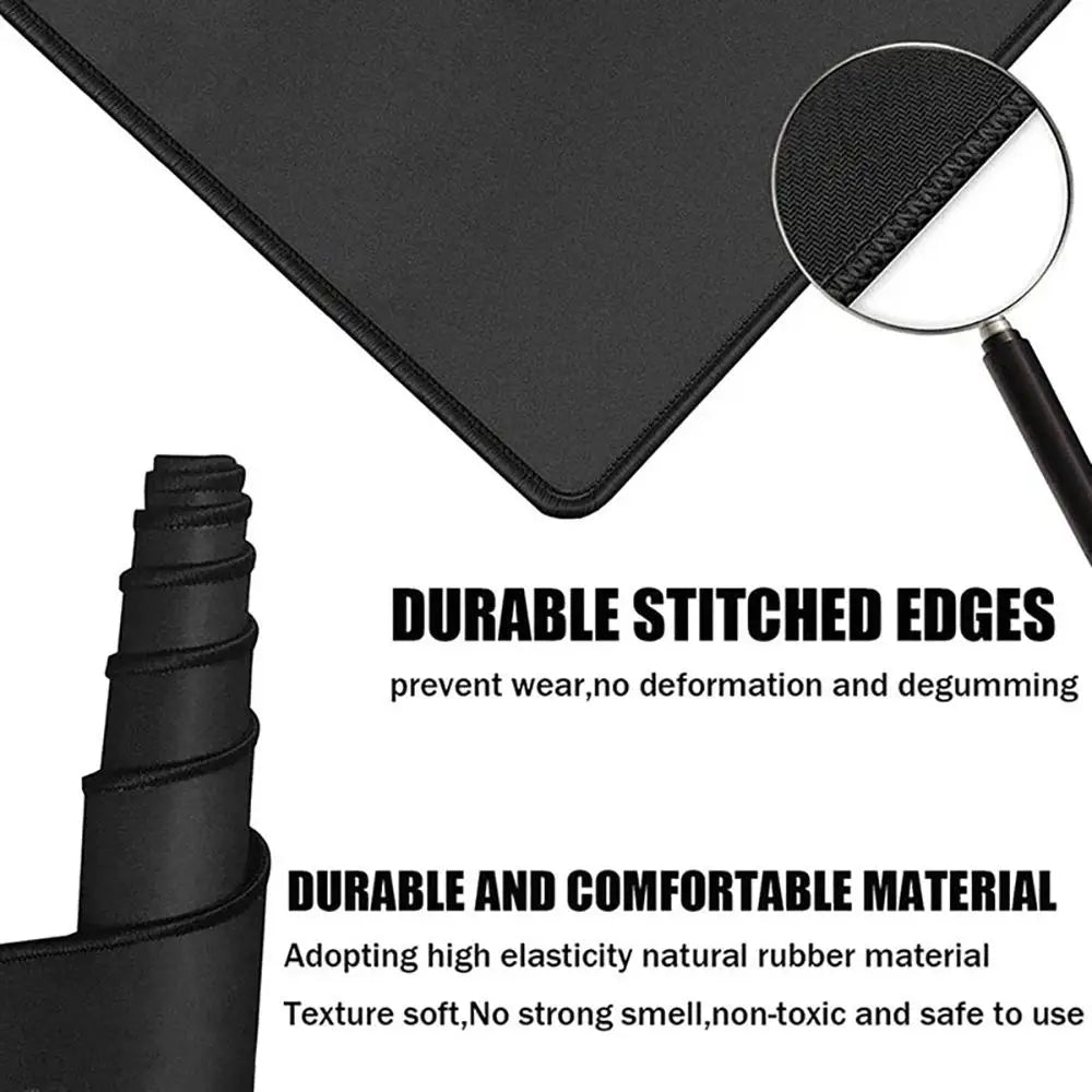 Black XXL desk mat with a wave print, view 4