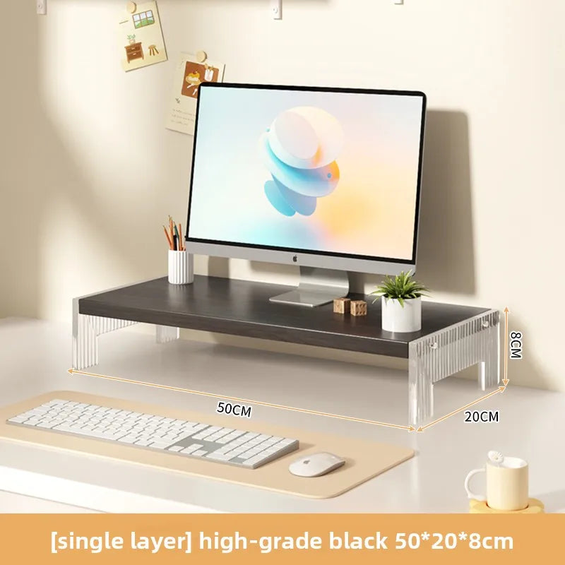 Acrylic monitor stand and desk riser, view 3