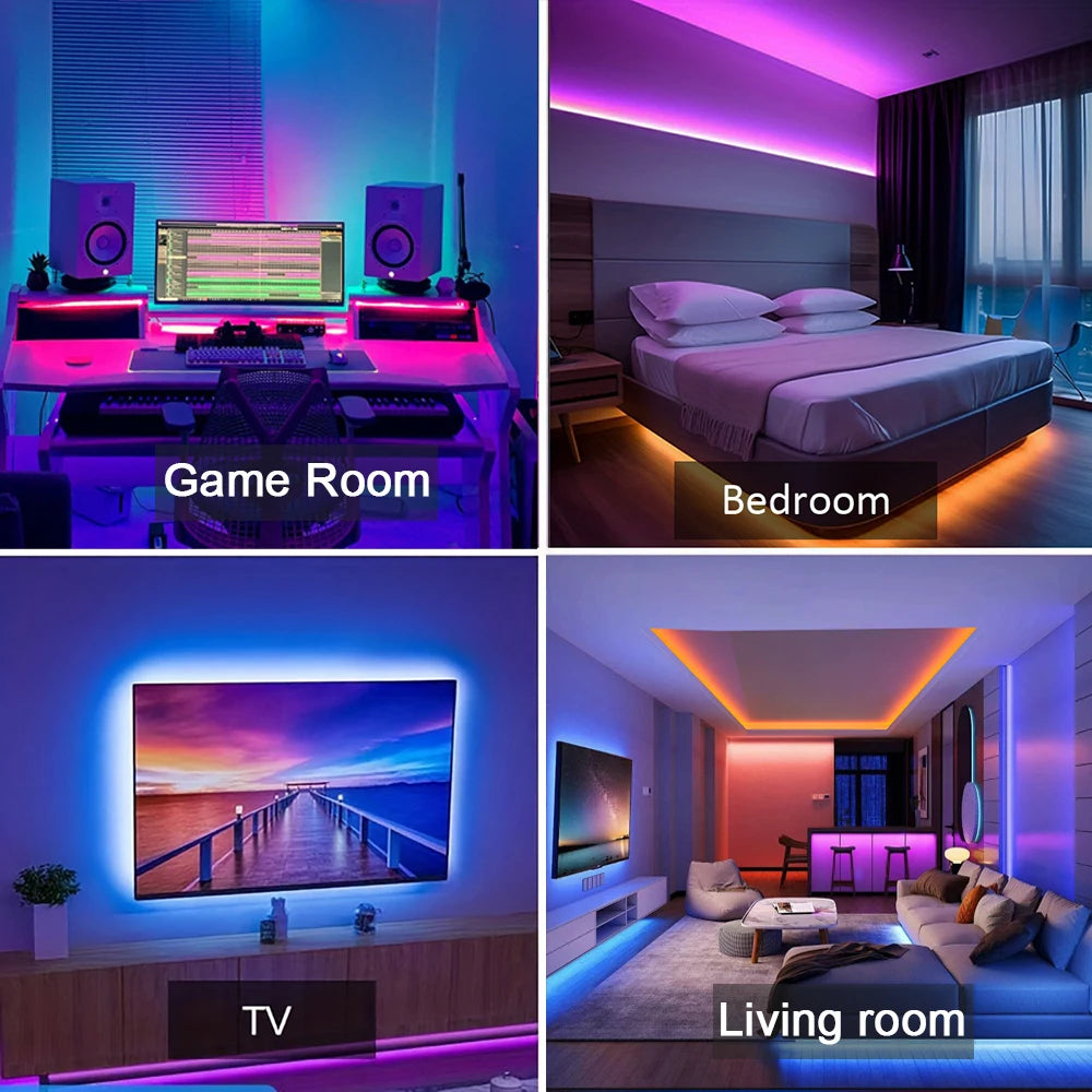 RGB strip lights for living room and gaming setup