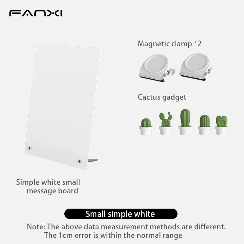 Magnetic desk board in a home office setting