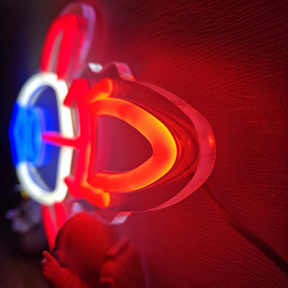 Switch control rocket neon sign gaming room