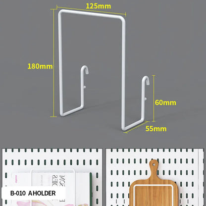 Wall pegboard with hooks, baskets and accessories, view 31