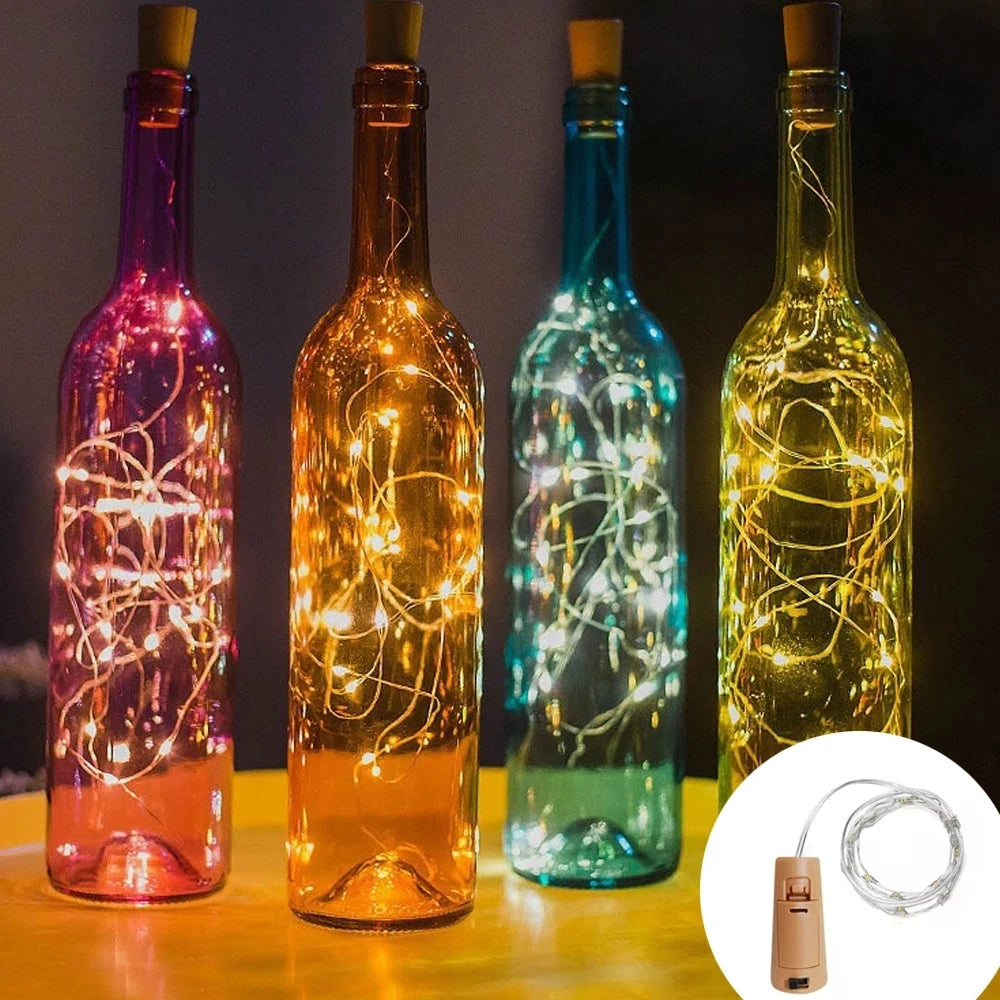 Wine bottle cork lights LED copper wire fairy string