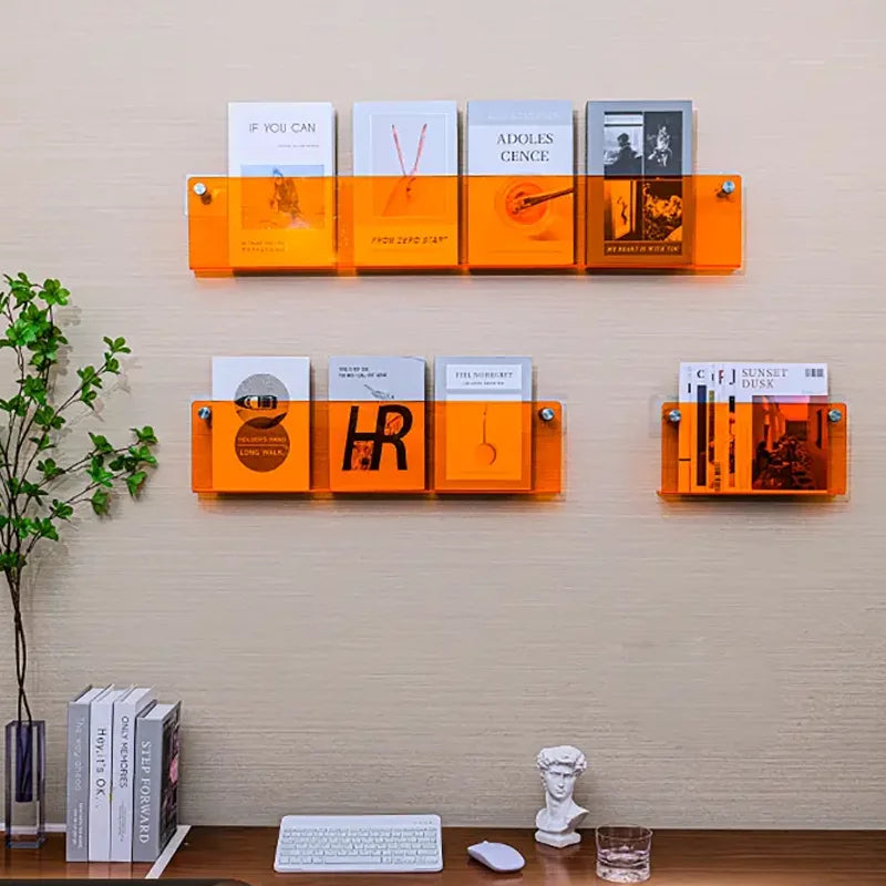 Clear acrylic pamphlet holder in color 3