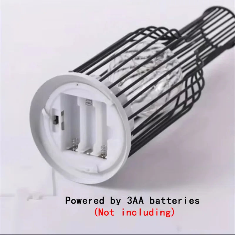 Iron cage night light bedroom ambient