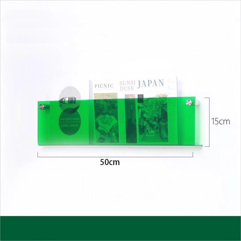 30cm acrylic brochure holder wall installation