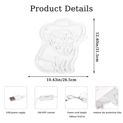 Product details of a white heating pad with dimensions and features on a white background