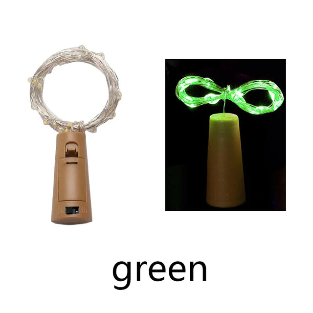 Wine bottle cork lamp full product view