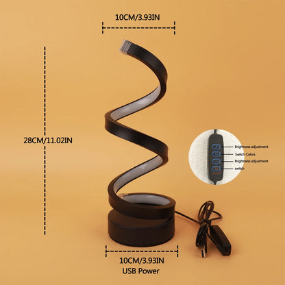 Unique twist design home decor lamp gift