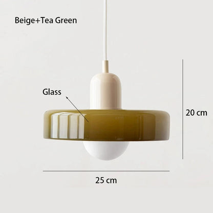 Nordic glass pendant light bedroom bedside lighting