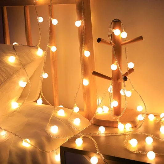 Ball LED string lights waterproof USB battery fairy lights