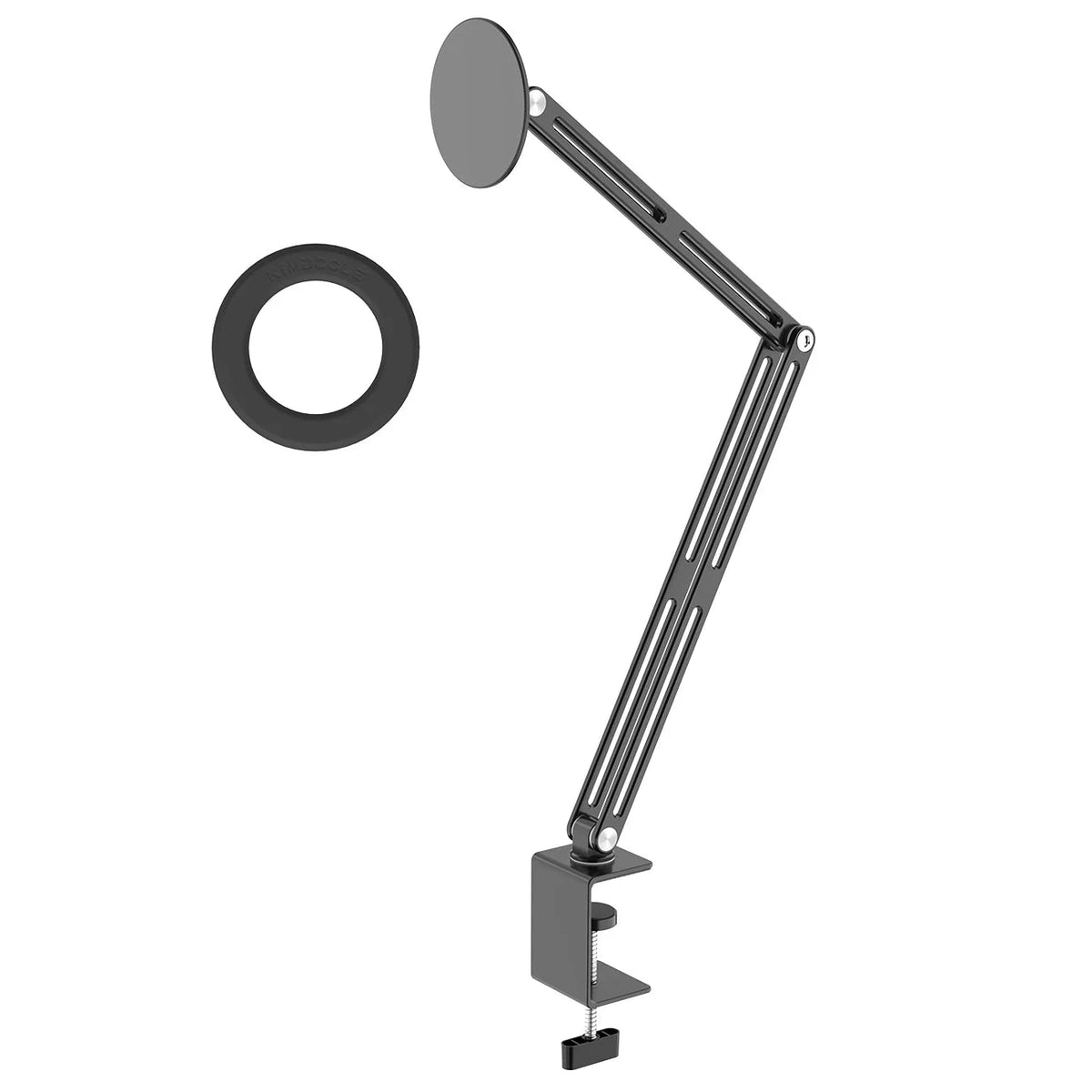 Aluminium tablet desk mount with rotating clamp arm, view 10