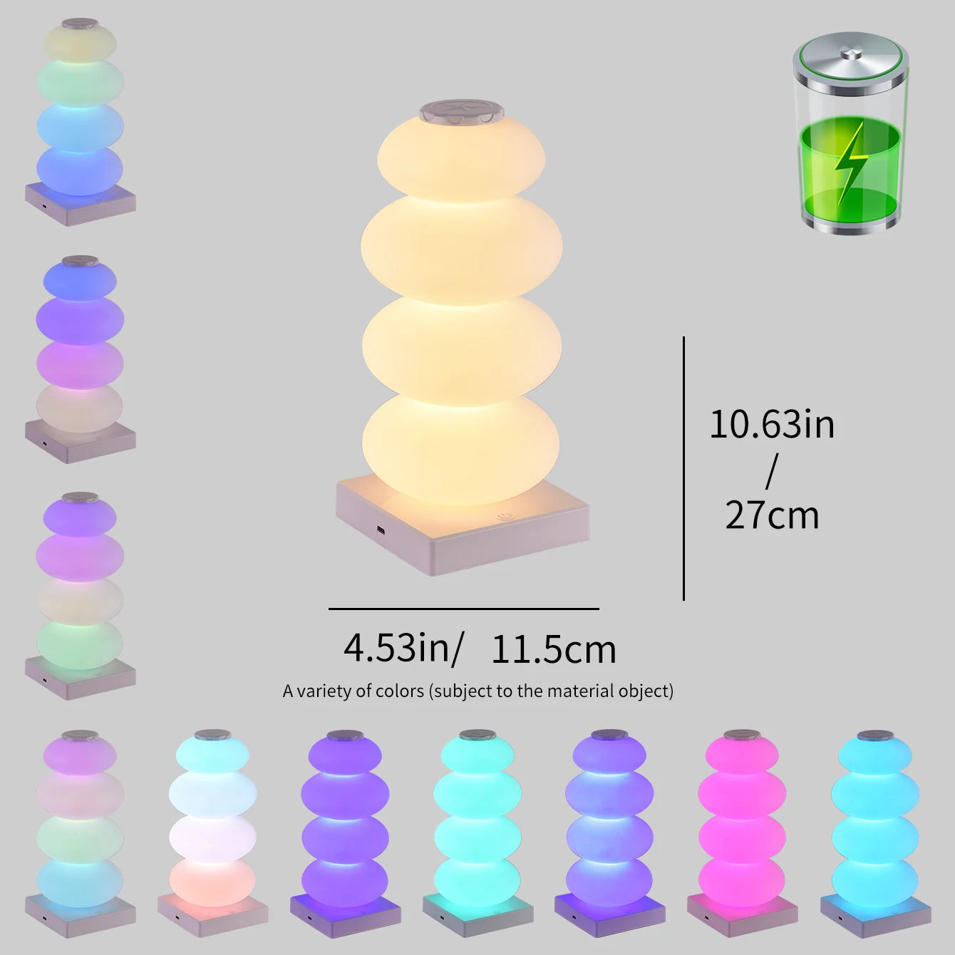 Touch LED lamp ambient lighting setup