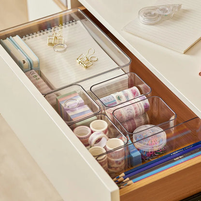 Clear plastic storage box with lid, view 2