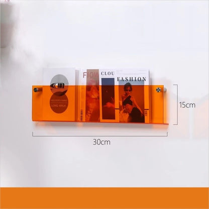 Professional acrylic brochure holder in retail shop