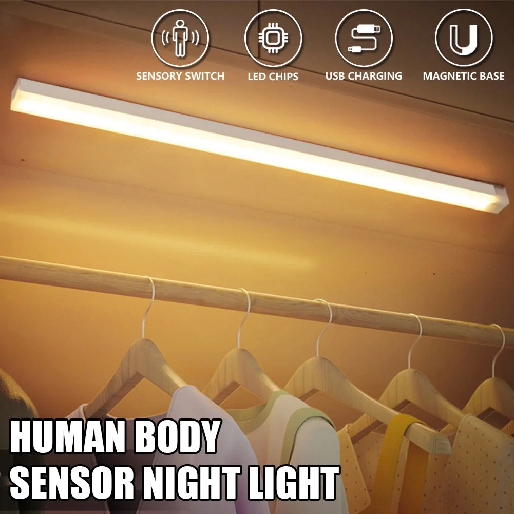 Motion activated LED light with cold white and warm white color mode options