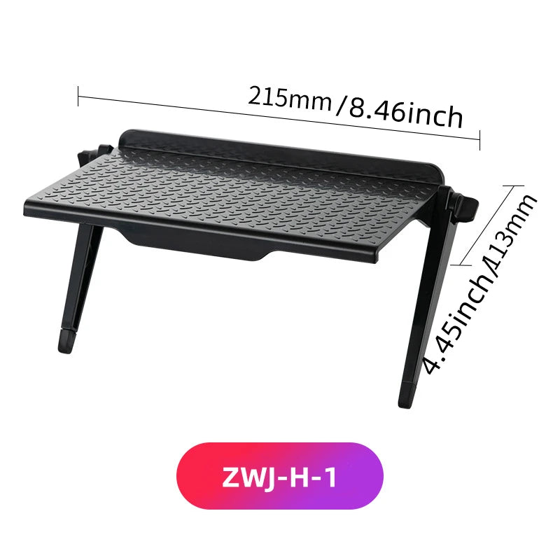 Black steel monitor top shelf, view 9