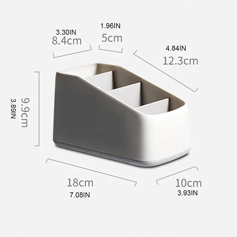Desk caddy dimensions shown at 18cm wide
