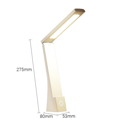 USB cable connected to the 5V folding desk lamp