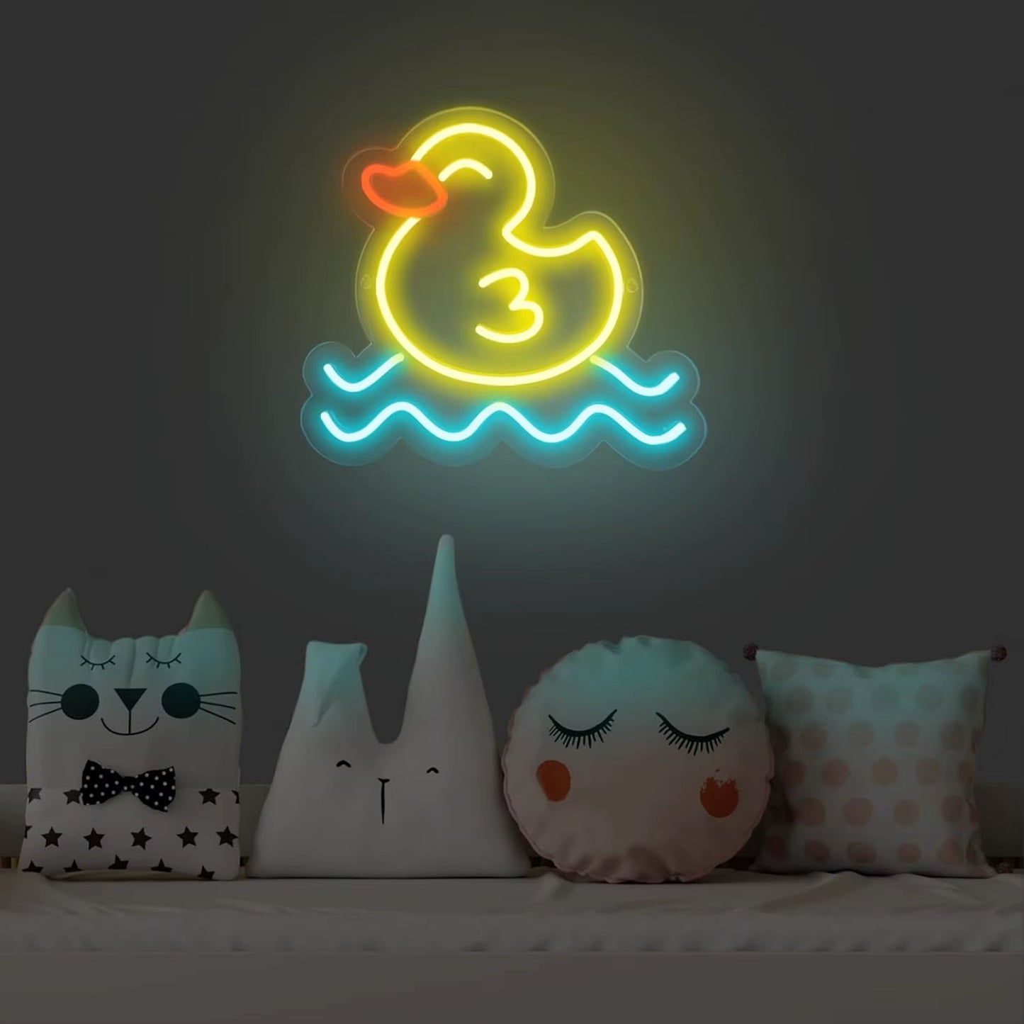 Dimmable duck neon light bar wall art