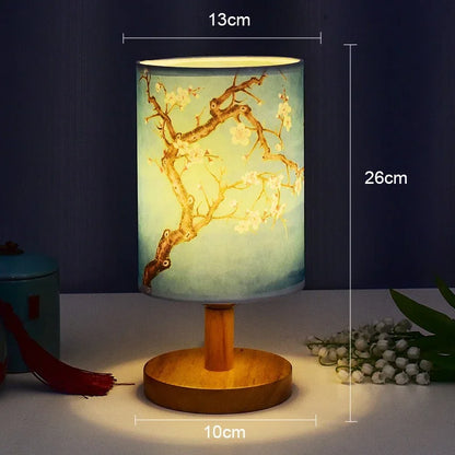 Bedside LED square lamp creating warm ambient bedroom lighting
