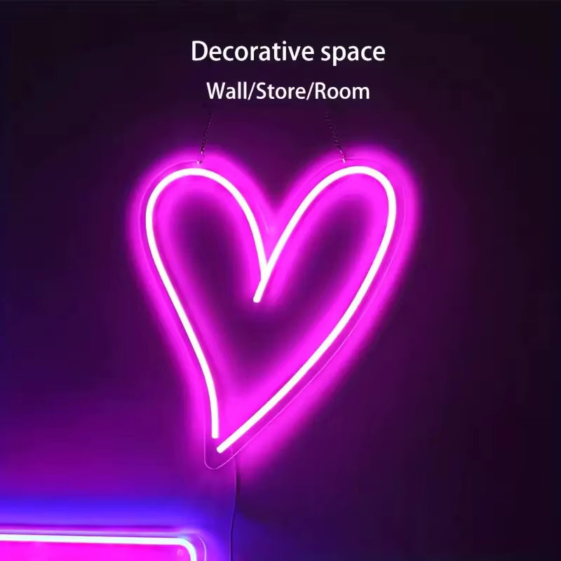 Heart neon sign Valentine's Day gift for women