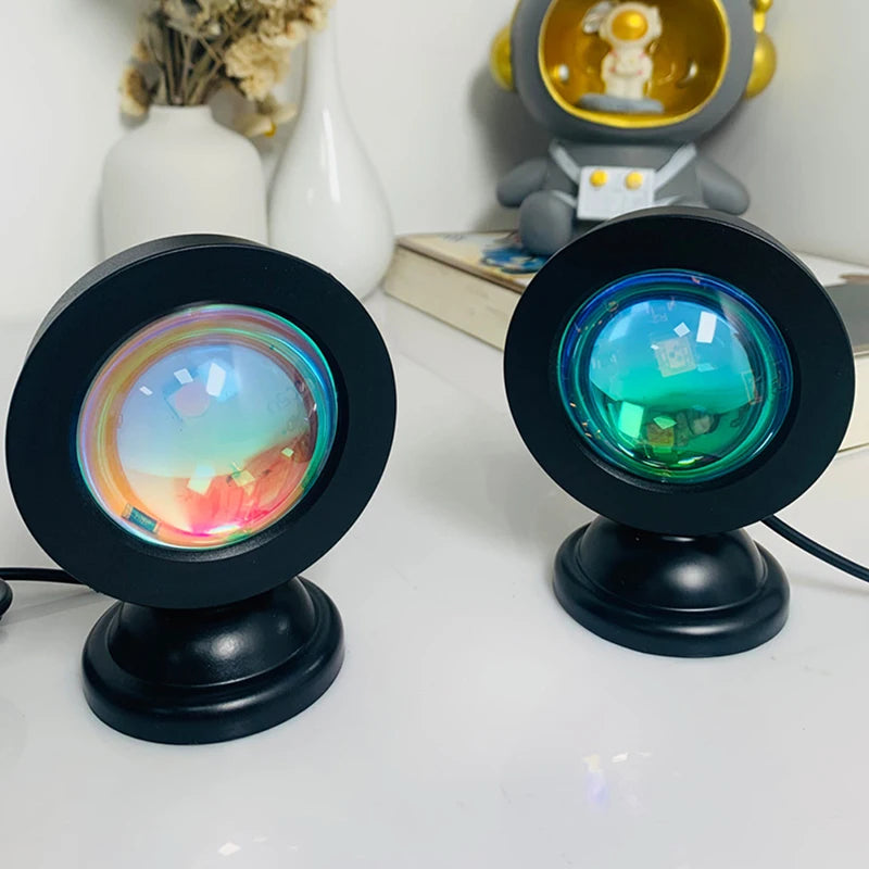 360 degree rotating sunset lamp head detail