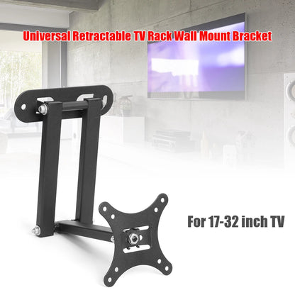 Black retractable TV wall mount bracket, view 2