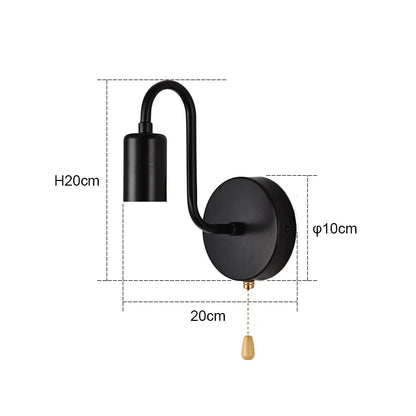 Industrial wall lamp dimensions and mounting plate