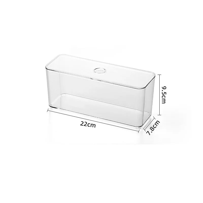 Clear plastic storage box with lid, view 9