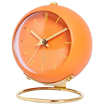 Small metal desk alarm clock with luminous hands, view 11