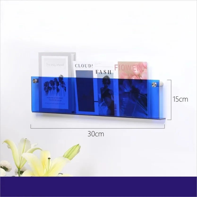 Acrylic magazine holder 12 colors available display