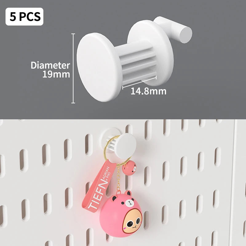 Wall pegboard with hooks, baskets and accessories, view 42