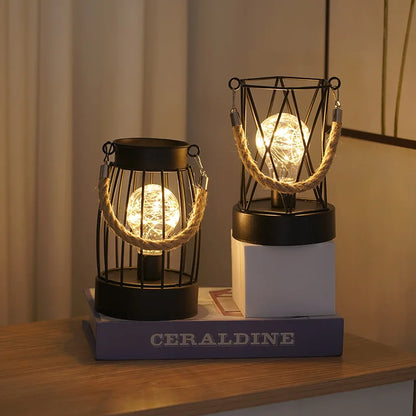 Battery powered warm white night light
