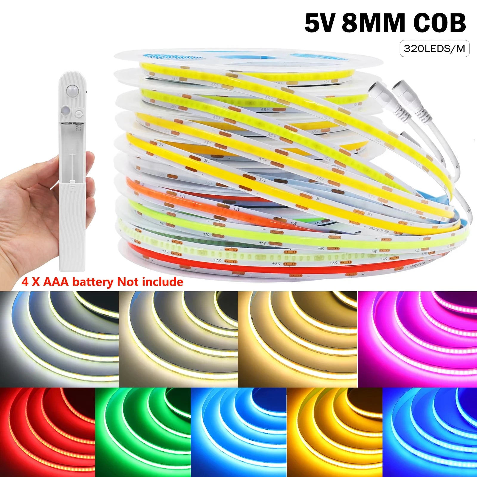 8mm slim COB strip under cabinet installation
