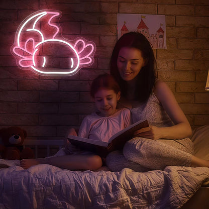 Dimmable axolotl neon wall light for bar decor